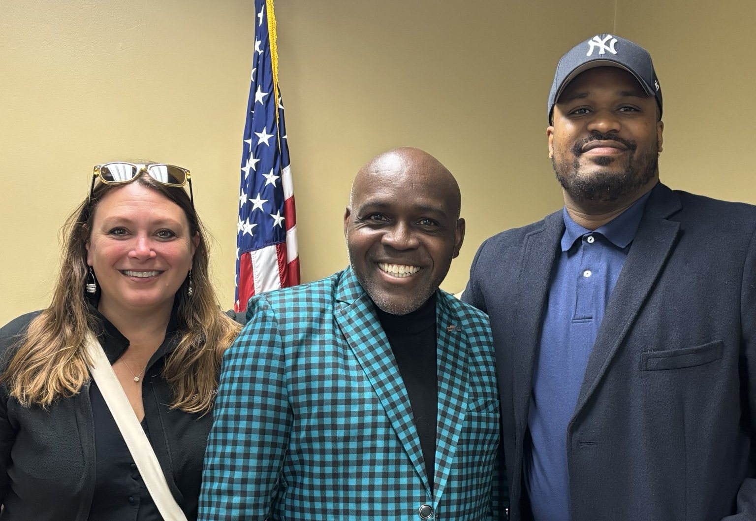 Community partners gathered during a civic meeting