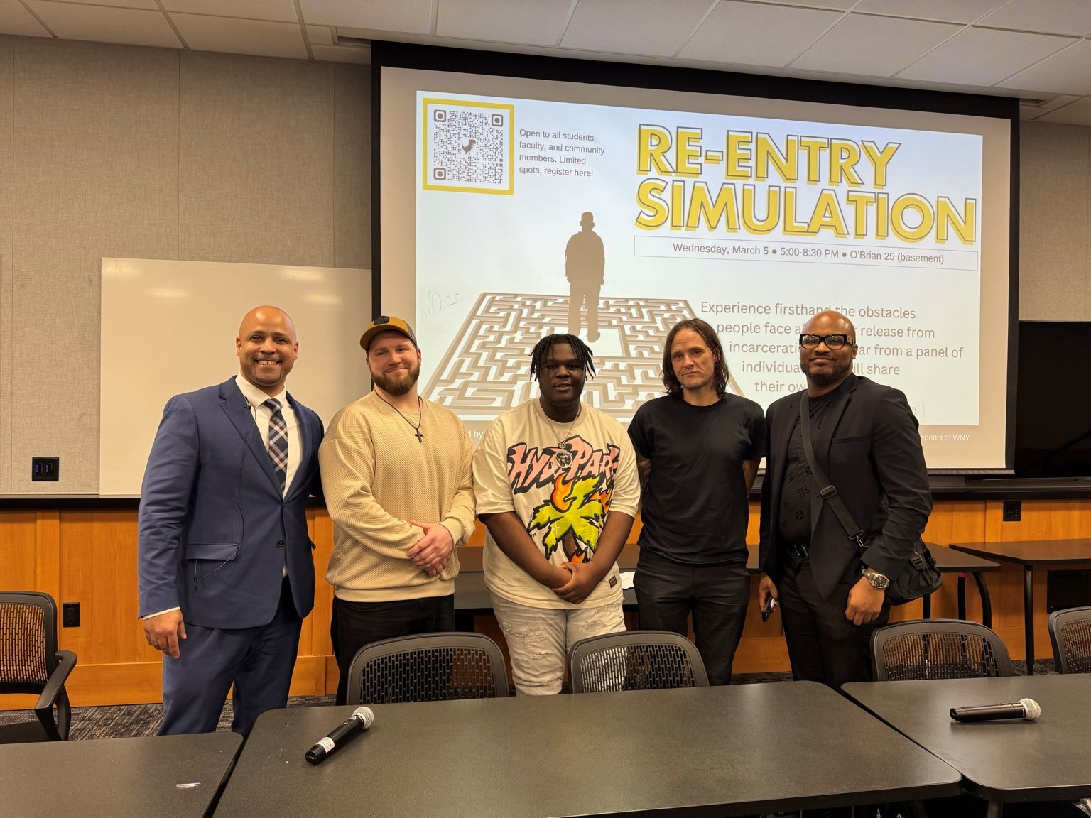 Panel participants at a reentry simulation program